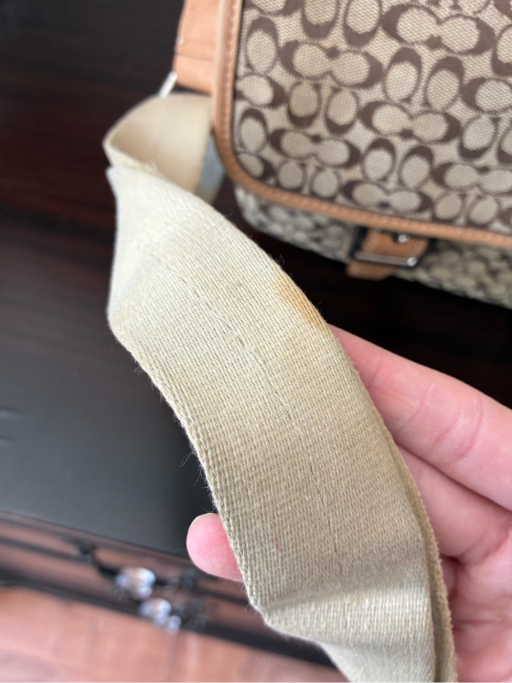 Coach Signature Voyager Cross Body Messenger Bag F70183 Jacquard / Leather - Picture 15 of 15